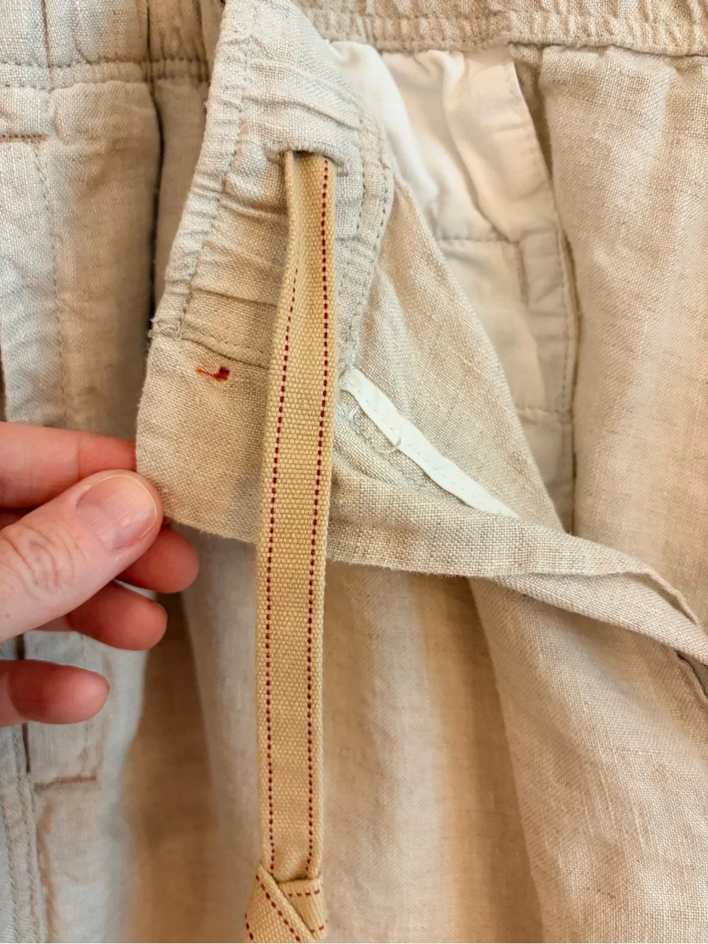 Tommy Bahama Relax 100% Linen Drawstring Pants Men’s Large Natural Beach Resort
